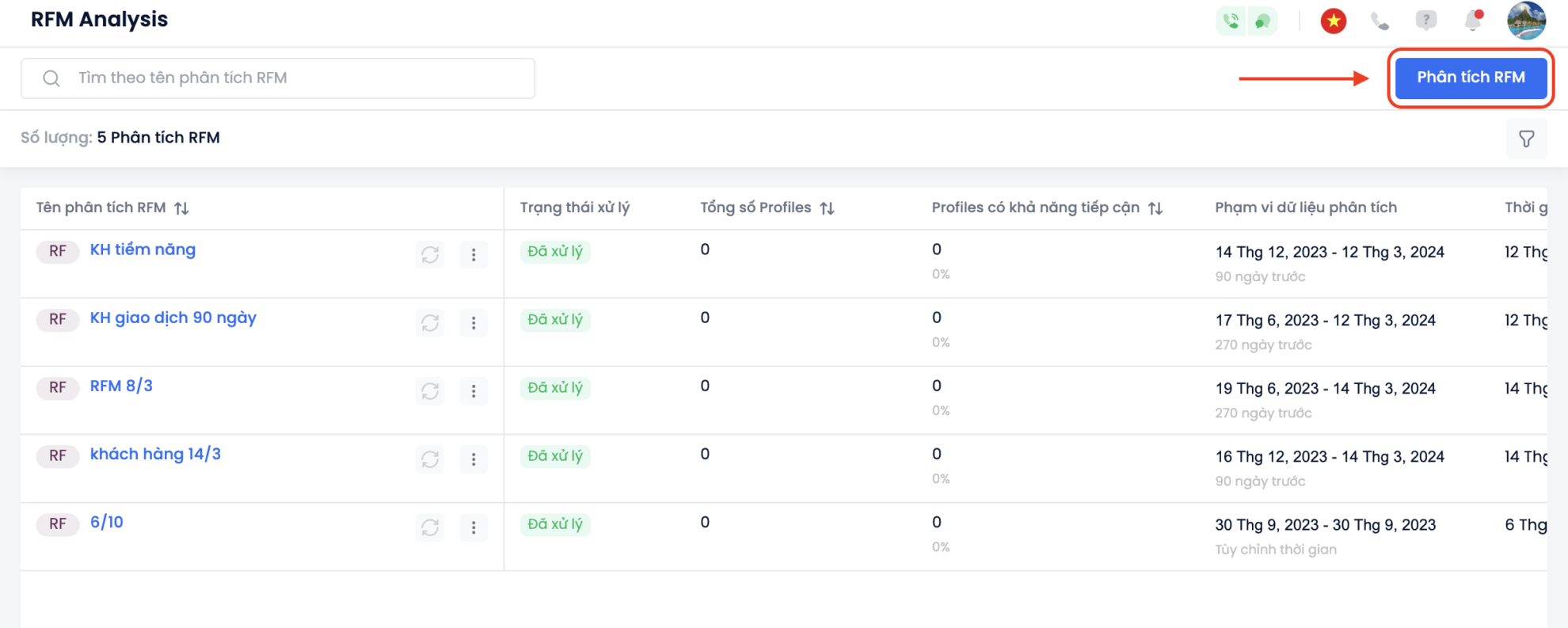 Cấu hình RFM MOBIO